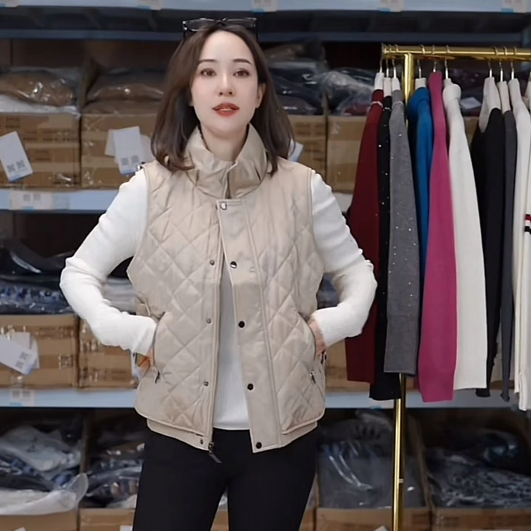 【英伦马夹】秋冬时尚设计立领菱形马夹XY241951 JDND轩羽