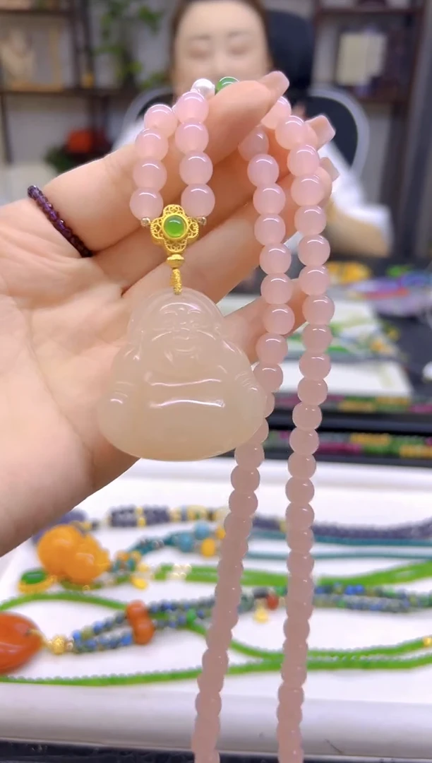 和田玉未镶嵌毛衣链DIY款M285