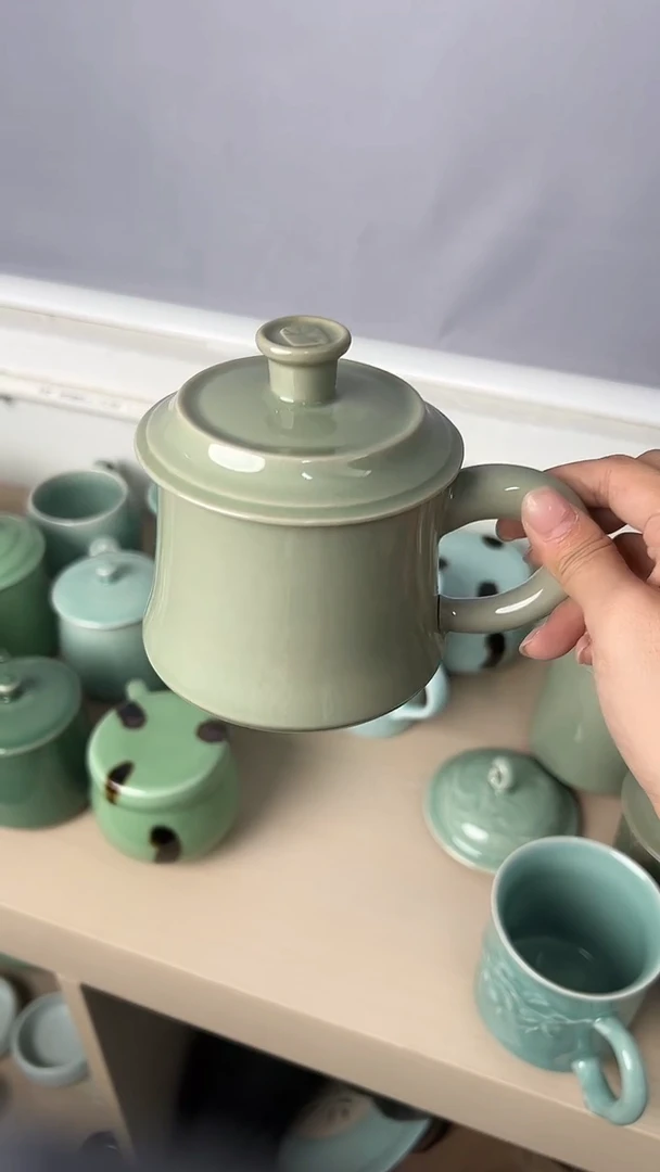 龙泉云间青瓷小米茶器