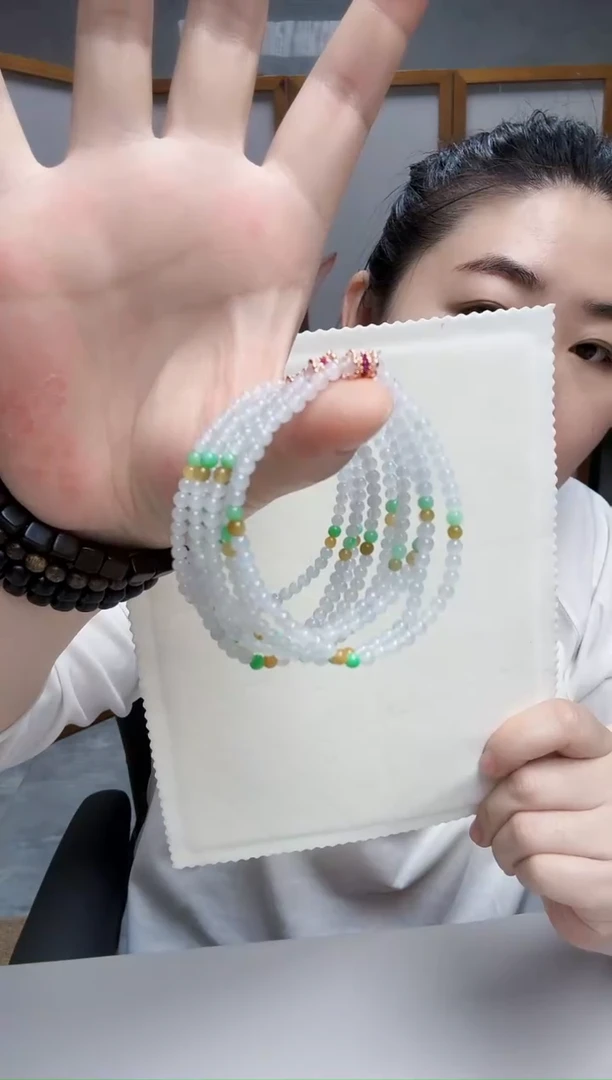 颈饰未镶嵌翡翠珠珠手串单圈多样性发货