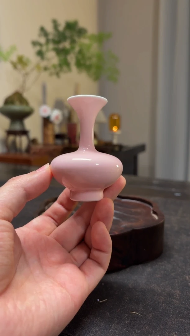 瓶陶瓷小花瓶迷你花器摆件中式（不含花）