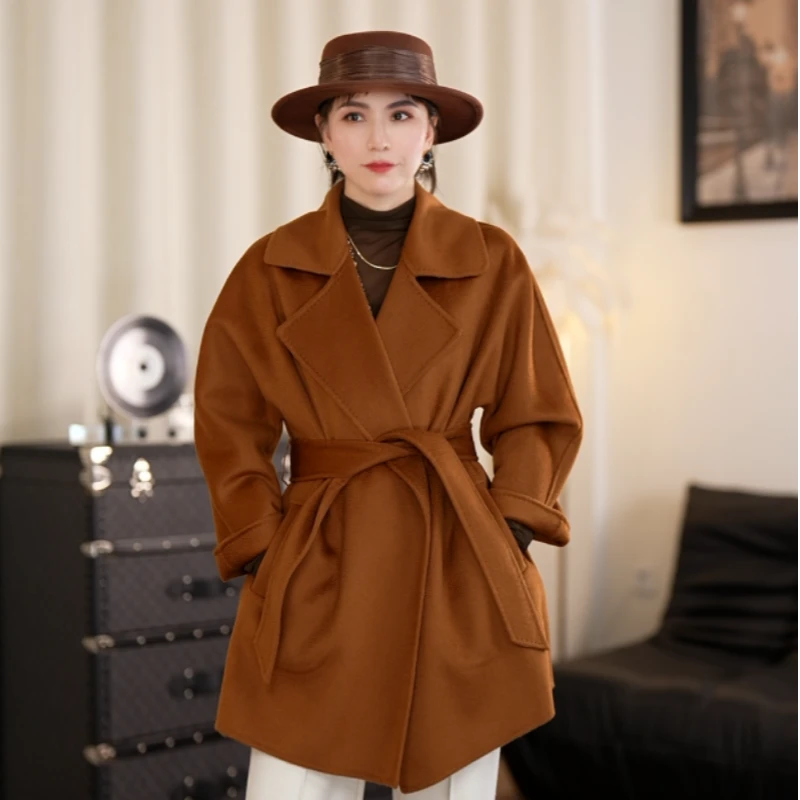 【K】高级气质百搭水波纹短款大衣外套KX7824111323