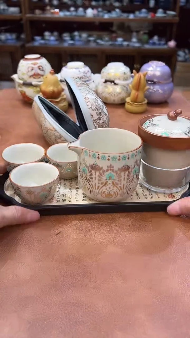 真的很便宜会开片的旅行茶具