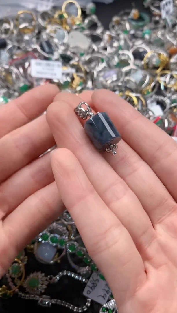 银S925镶嵌戒指翡翠111    8