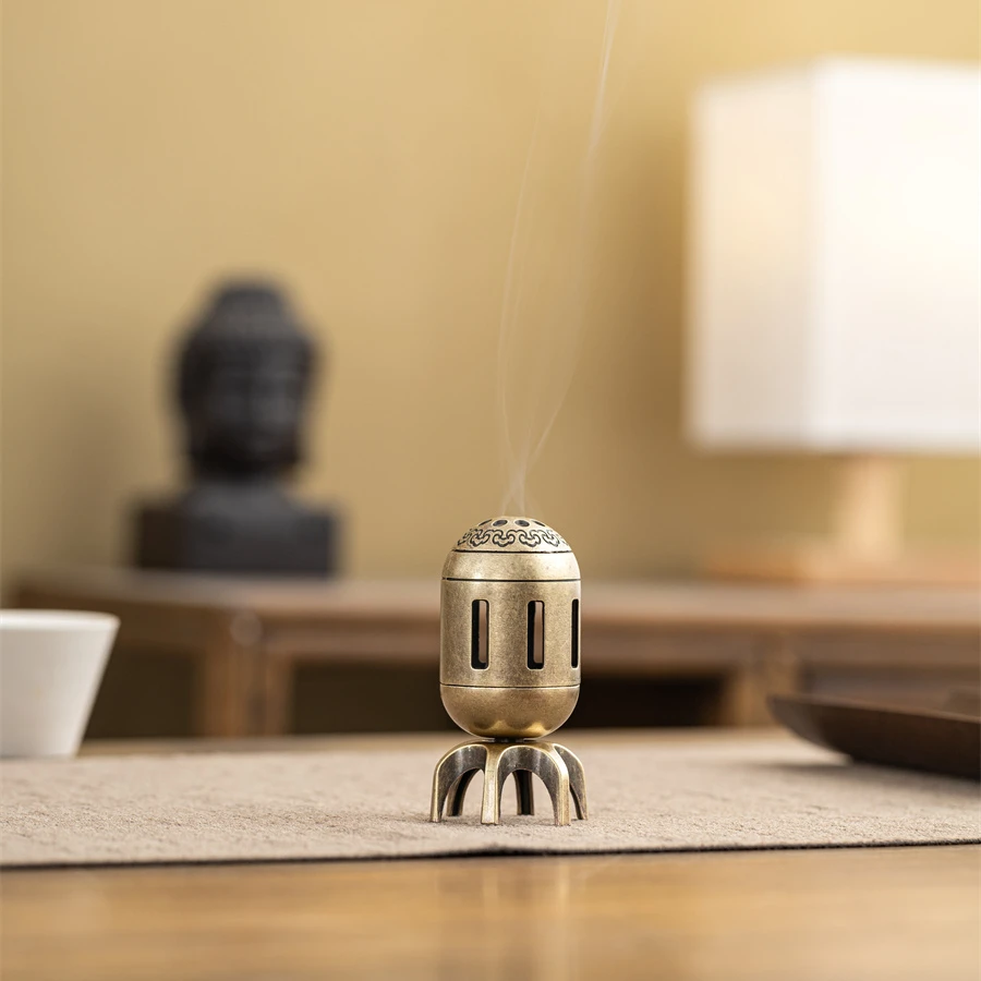 时来运转合金香炉小祥云无粘粉沉家用家卧室持久留香桂花香薰