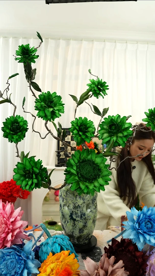 永生洋蓟 霸王花【龙枣枝墨绿不带瓶】A18