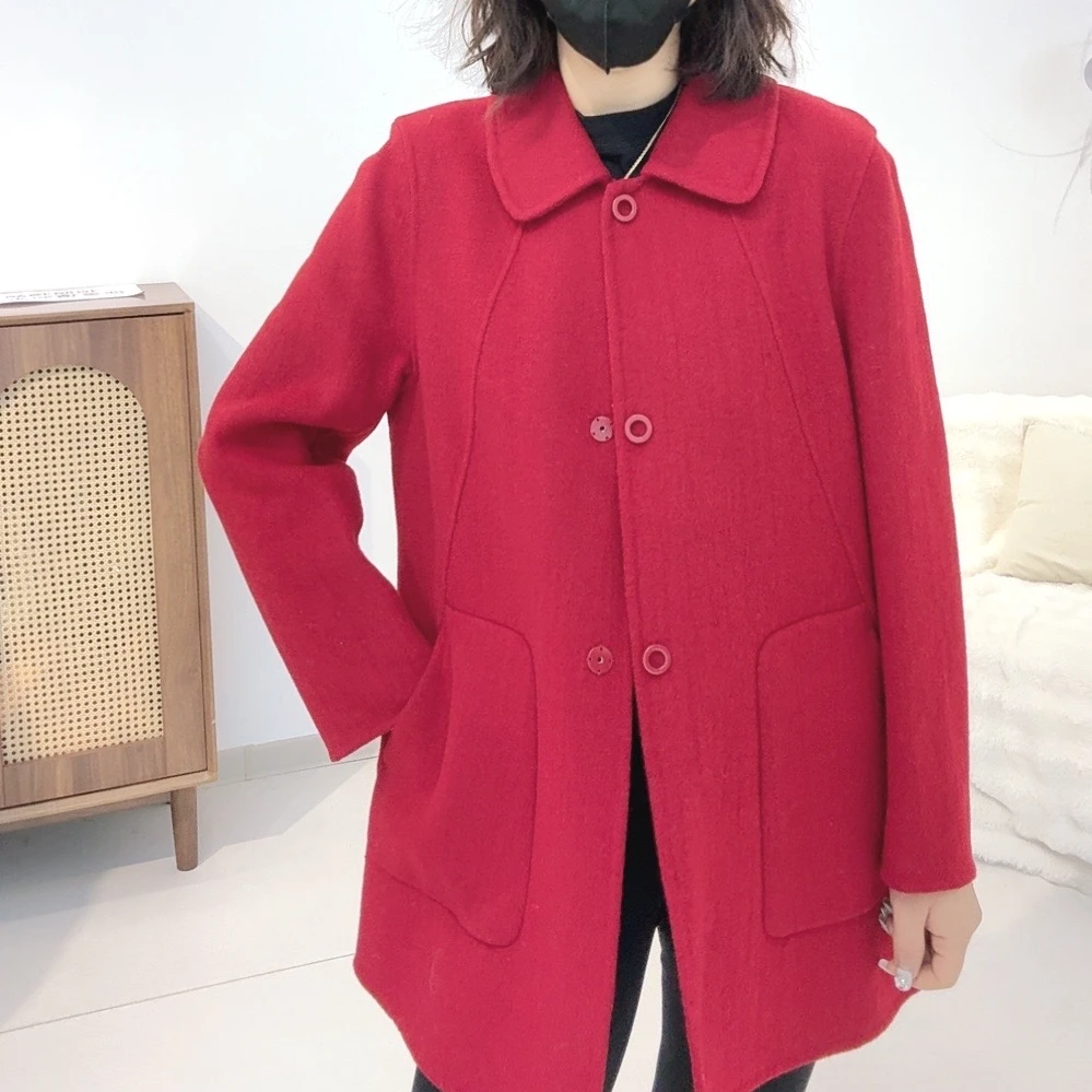 （10046）鄂市产地 单排扣气质短款外套