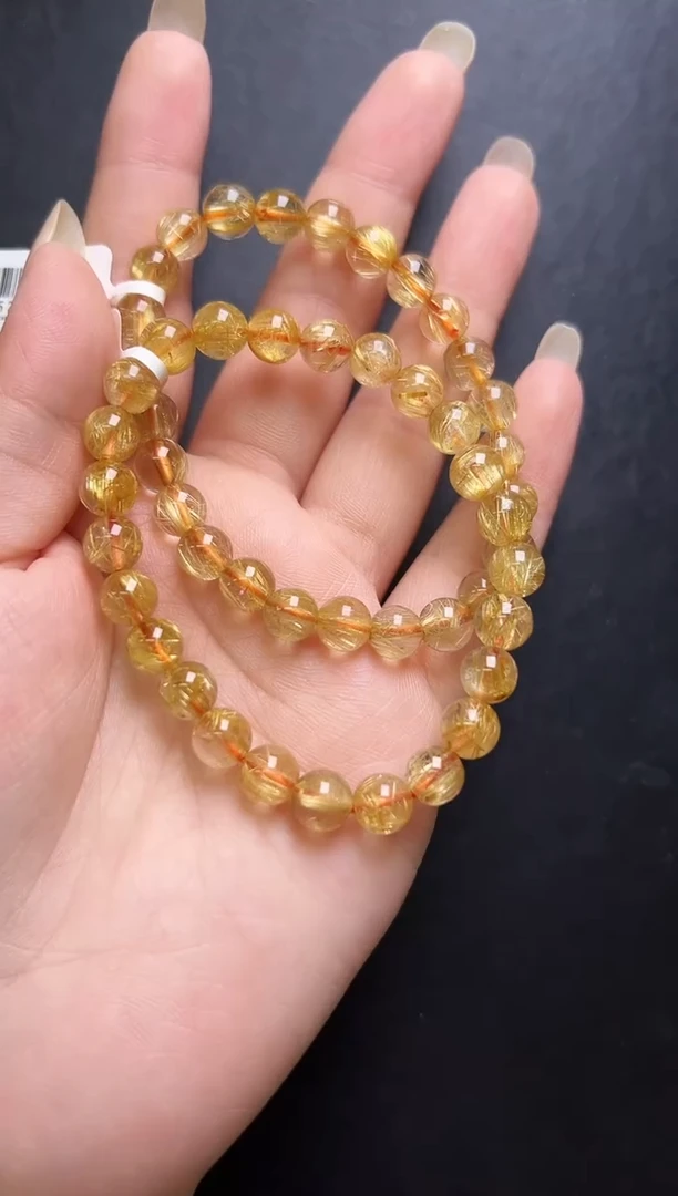 未镶嵌手串水晶钛晶手串7mm+   多样性发一  JP53575