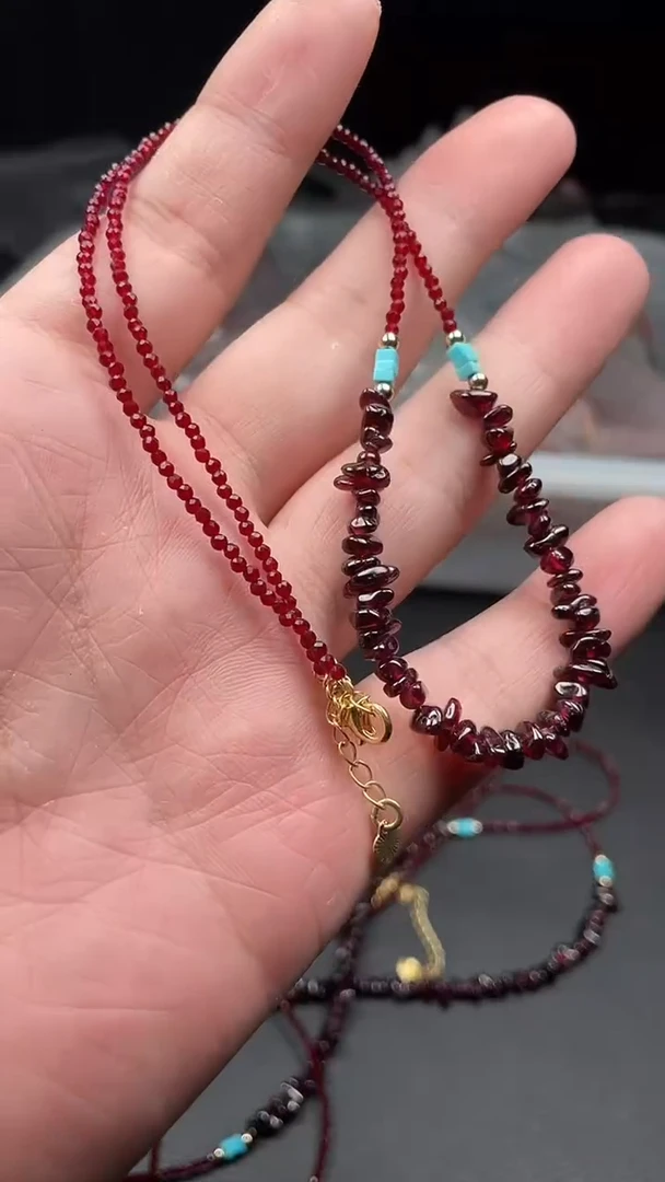 未镶嵌颈饰石榴石多样性发货拍一发一