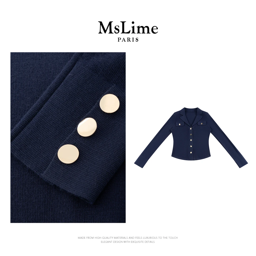 王嬛嬛MsLime‘尔曼’25年新款时尚休闲气质毛针织衫 HD2A0028