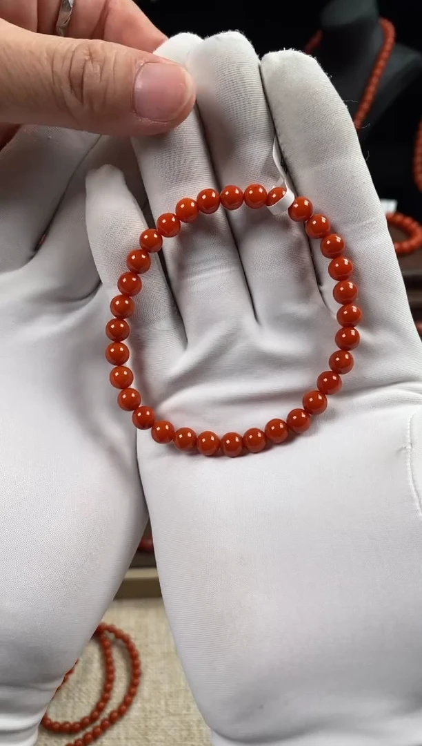 【闪购商品】南红玛瑙手串未镶嵌手串6mm+高品瓦西
