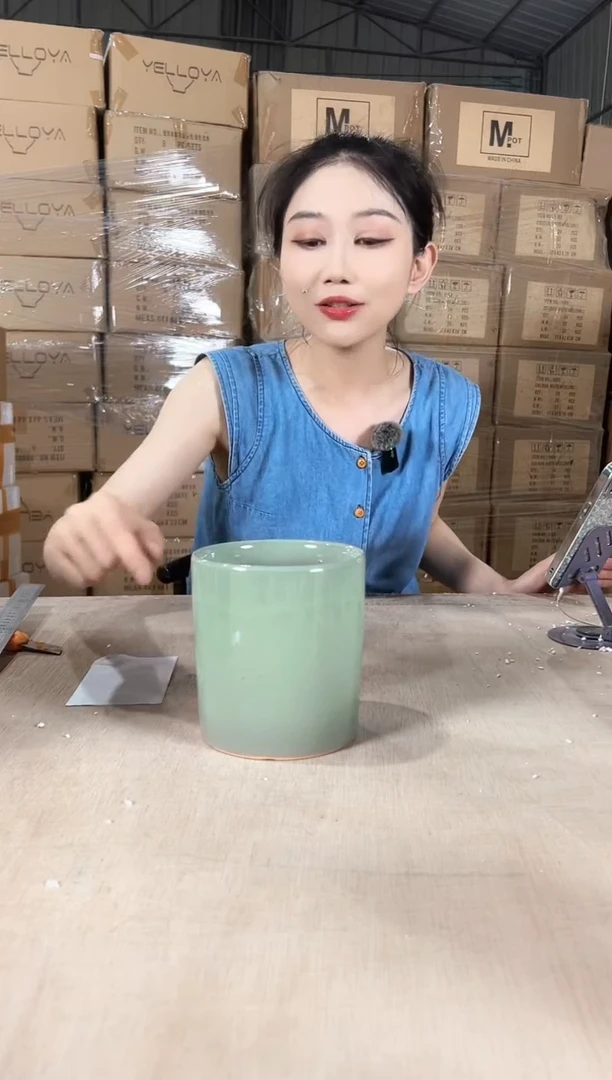 直筒湖绿色小号13x14