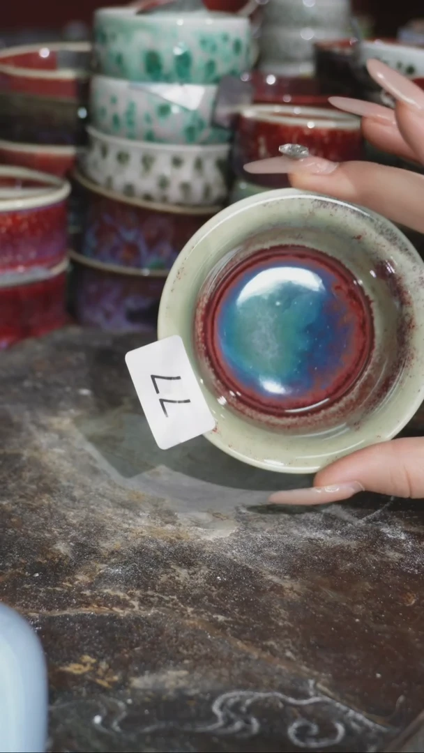 摆件精品窑变钧瓷茶器