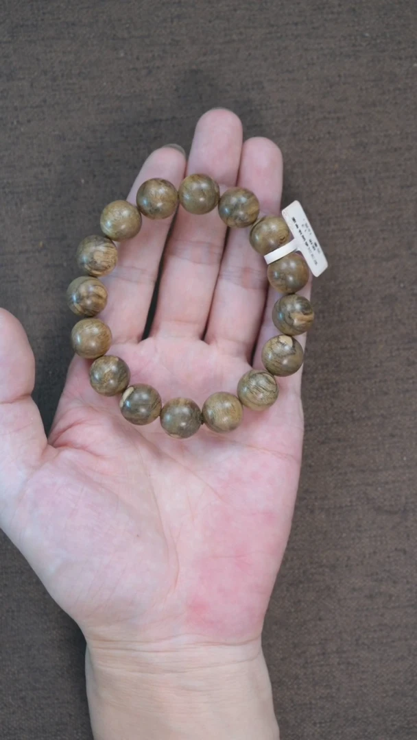 手串沉香安汶沉香圆珠单圈1.3 16克