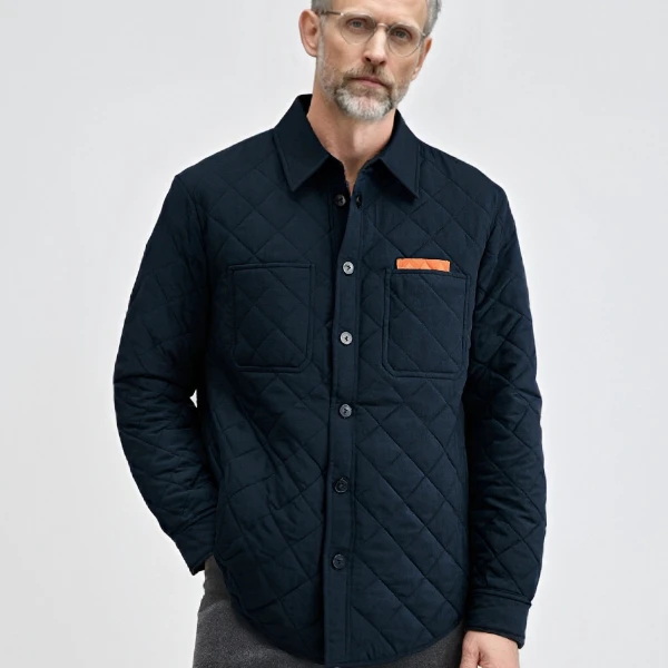 意大利Olmetex桑蚕丝填充编织细节夹克 PC-K10192