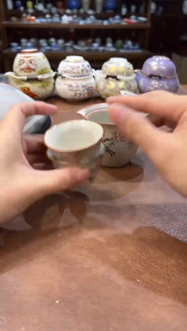 真的很便宜超好看会开片的旅行茶具