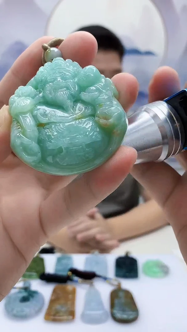 定制翡翠未镶嵌雨***…4917bb-毛货挂件