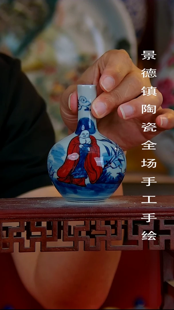 摆件手景德镇陶瓷 全场手工绘