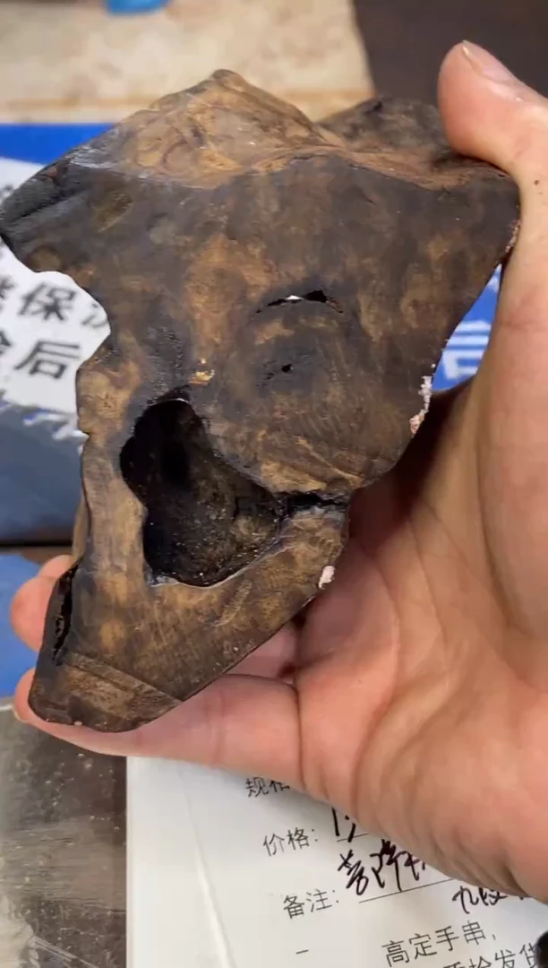 沉香手串开料定制柬埔寨菩萨棋沉香沉水08*108颗雷击料