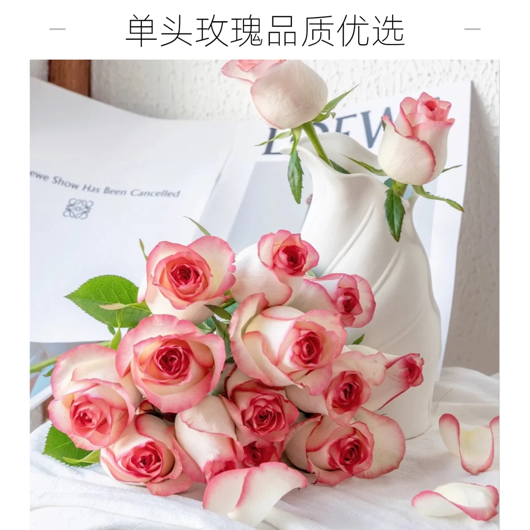 次日达-【爱莎玫瑰】鲜花次日达今天拍明天到两单顺丰包邮送货上门三单送花瓶生活鲜花家居插花源头基地现采