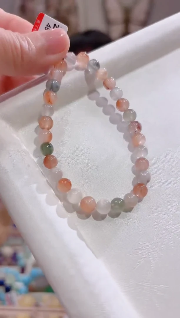 水晶手串未镶嵌兔毛手串6+