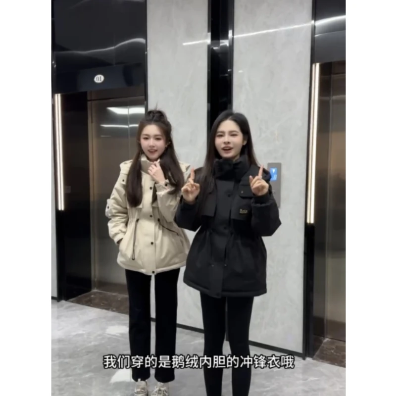 宿慕SUMU 女款鹅绒冲锋衣12-25冬季2024新款连帽时尚鹅绒服H89002