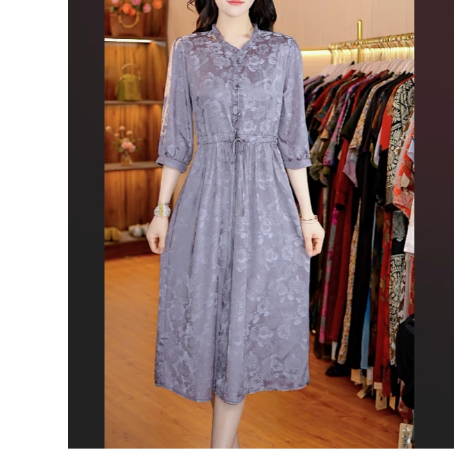 6228-29新款女士中袖连衣裙