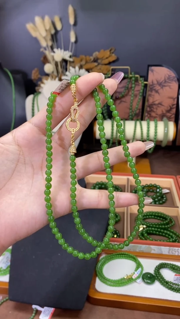 【闪购商品】和田玉（碧玉）颈饰未镶嵌5mm