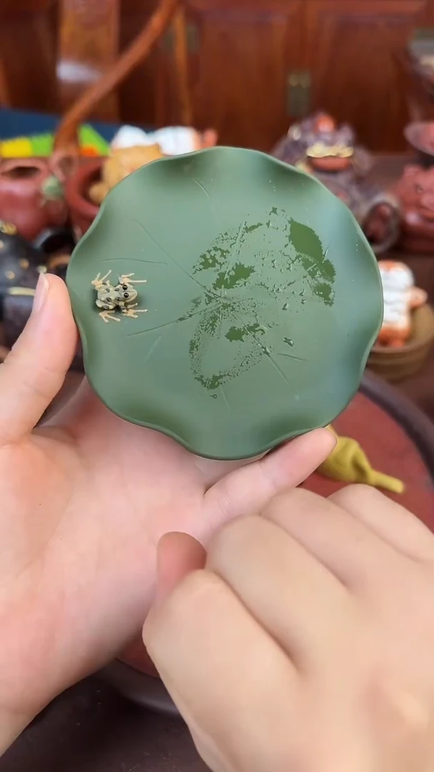 紫砂茶宠紫砂荷叶