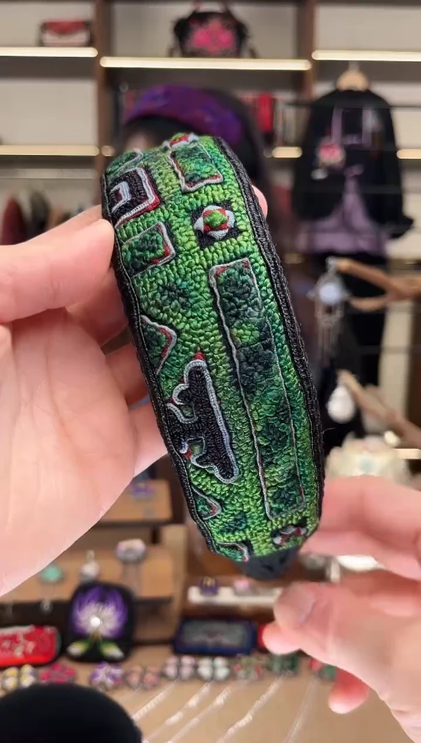 织绣A47黔东南苗族刺绣 发箍