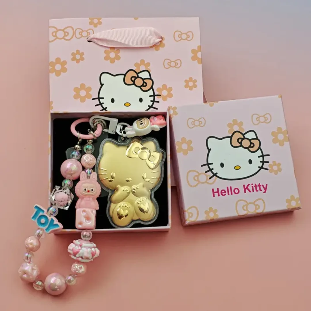 含金工艺品【中国金店】KT猫手机挂件包包钥匙扣挂链520送女友礼物