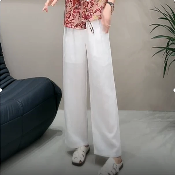 【夏季新款】九分哈伦亚麻阔腿裤918