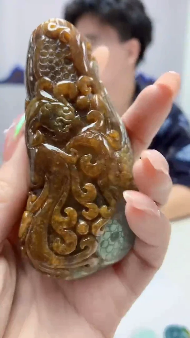 【闪购商品】定制翡翠未镶嵌4688DD-毛货挂件83