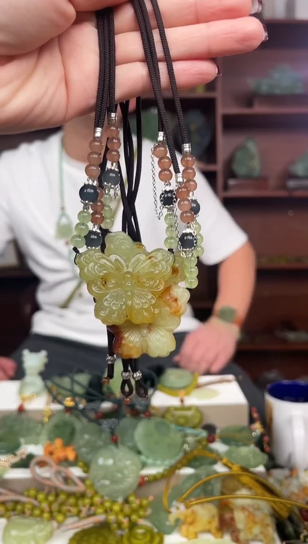 未镶嵌蛇纹石玉颈饰多样性发货拍一发一