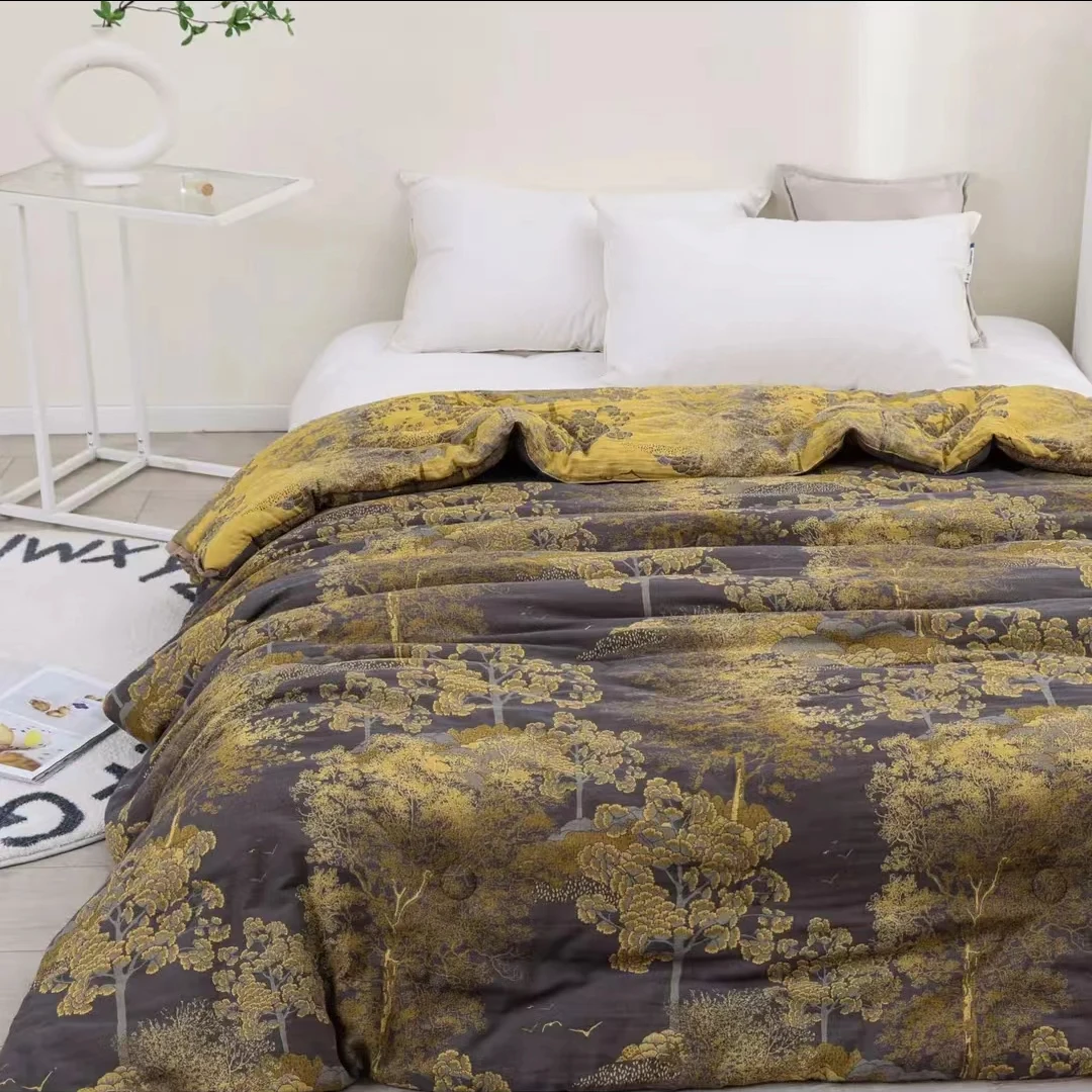 【金玉满堂】纯棉双层纱秋冬被150*200cm