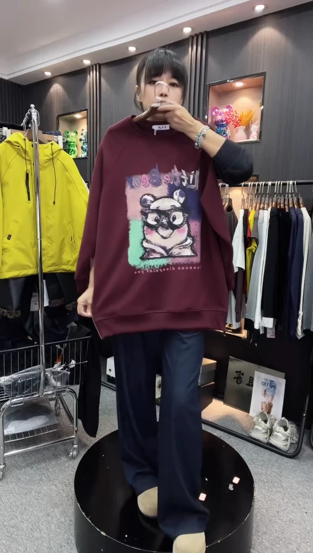 042452红色卫衣-均码