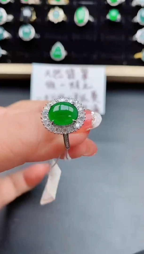 【闪购商品】翡翠戒指银S925镶嵌508500