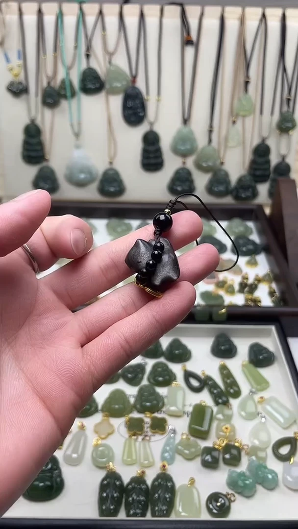 未镶嵌黑曜岩吊坠(不含链)1