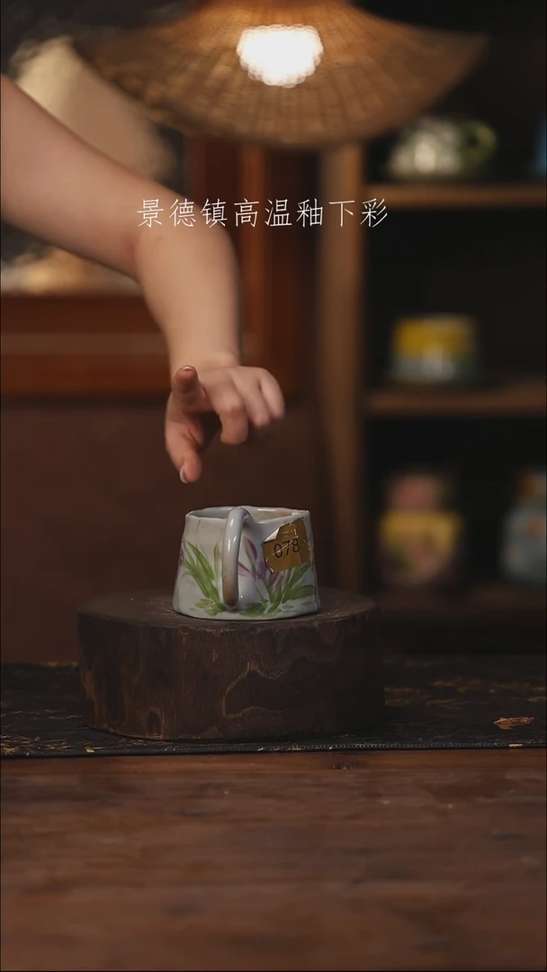 陶瓷景德镇高温釉下手绘陶瓷078