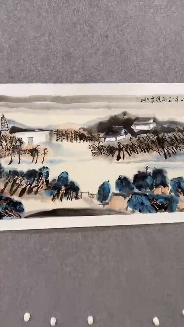 国画李纲-8平尺-山水国画-金