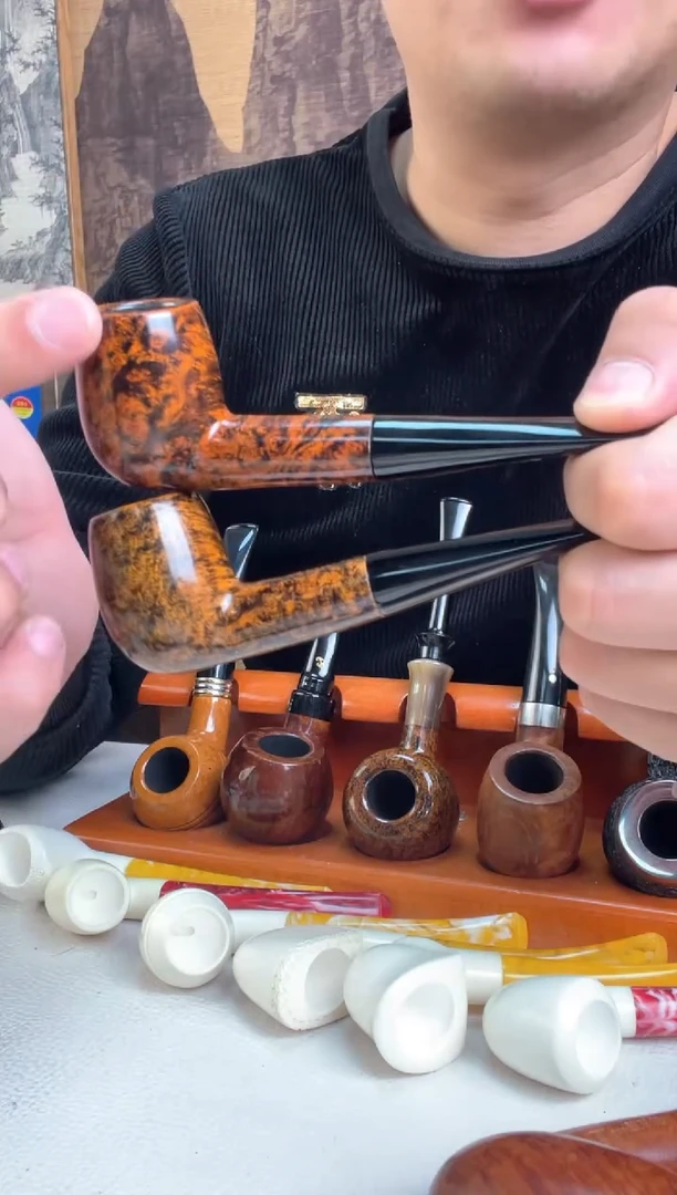 石楠木纯手工意大利石楠木烟斗9+滤芯