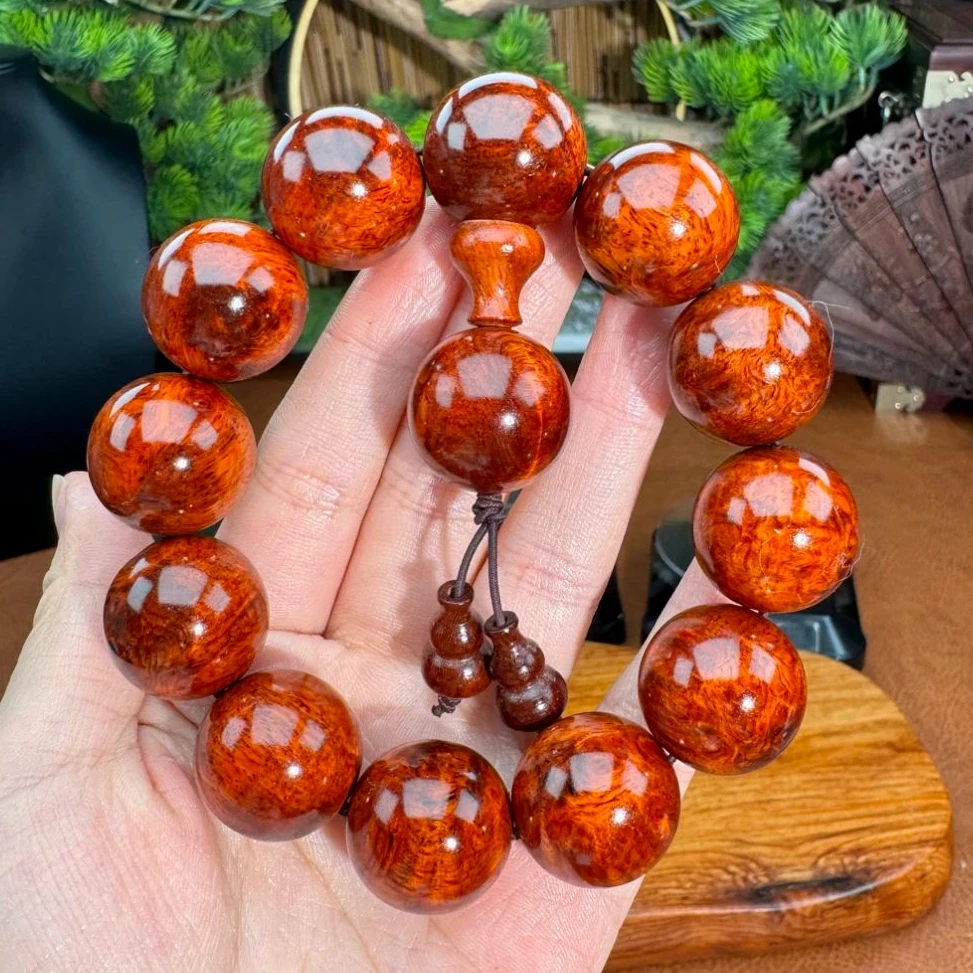 2.0瘤疤海黄+圆珠葫芦手串