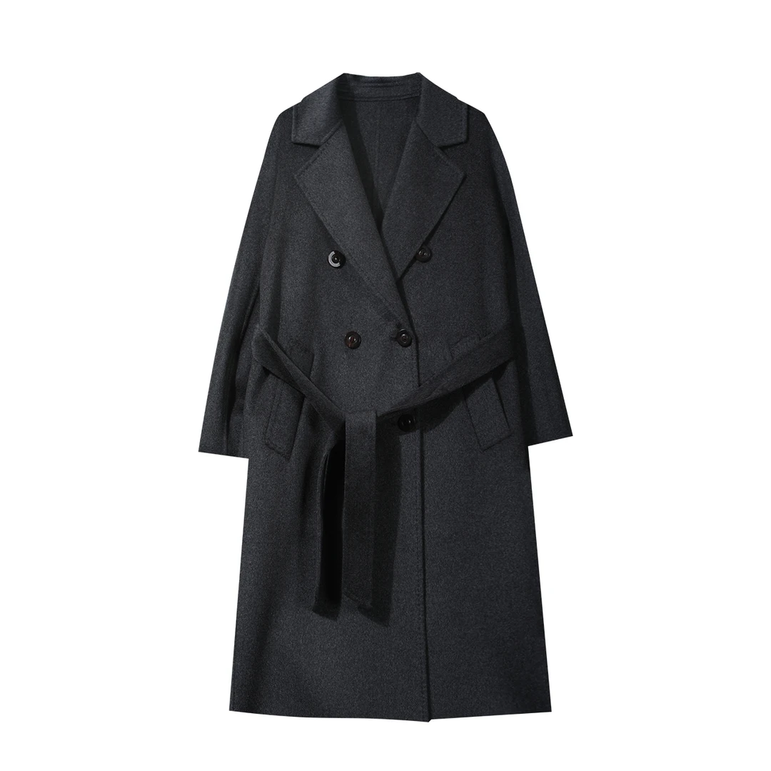 【wlin】经典双排扣羊绒大衣  CR3801MADAME