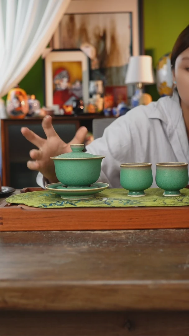 摆件景德镇釉下手绘陶瓷茶具，茶叶罐，咖啡杯