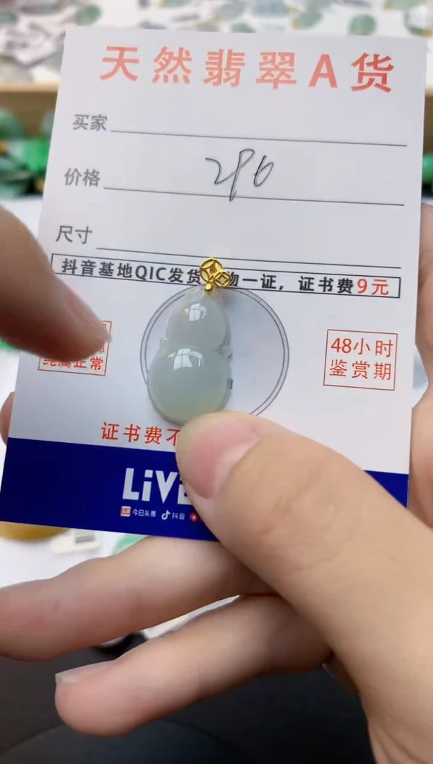 颈饰未镶嵌翡翠天然缅甸A货翡翠百元以上9元证书费自理