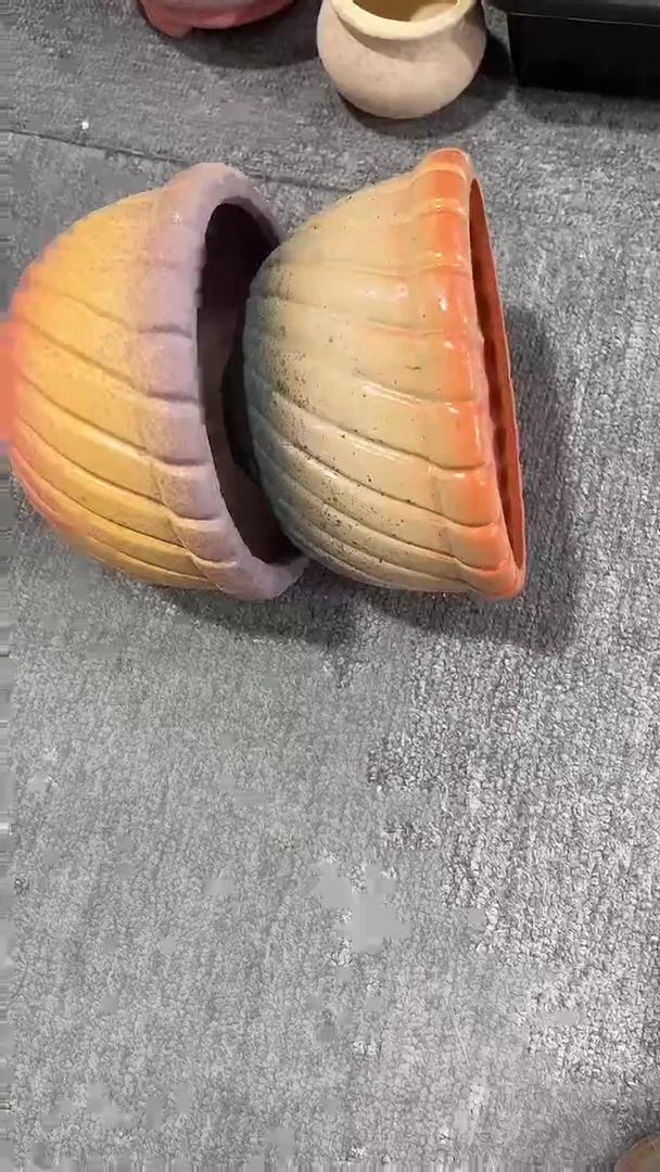 麦饭石粗陶多肉花盆两个