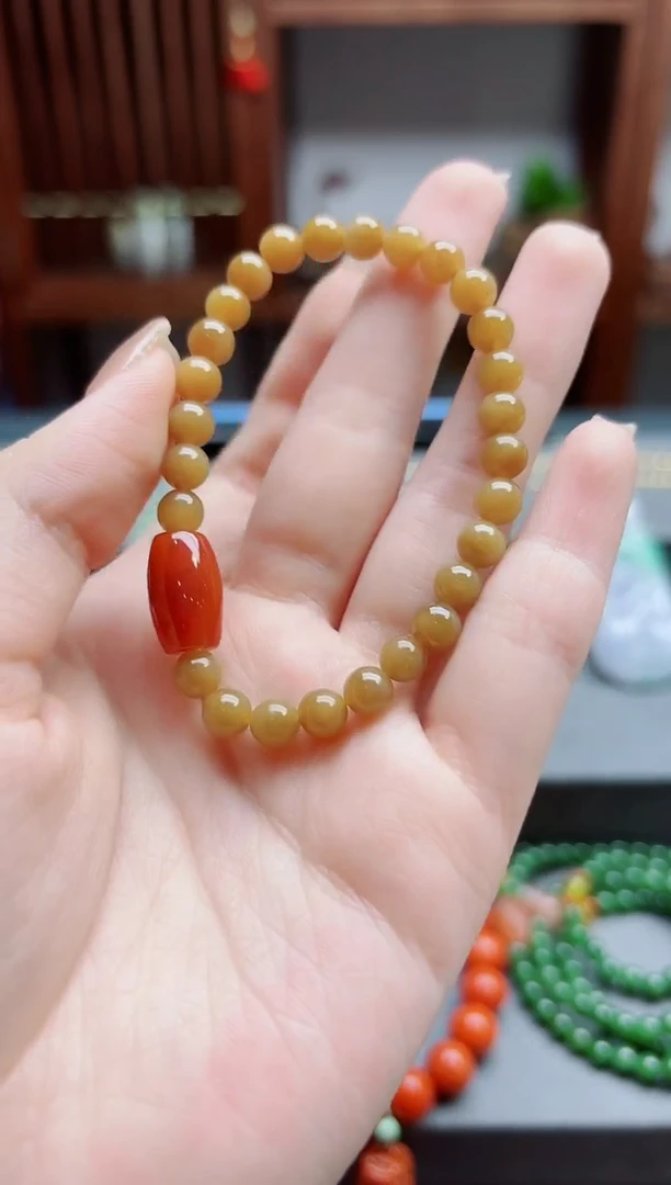 和田玉未镶嵌挂件和田玉手串TF