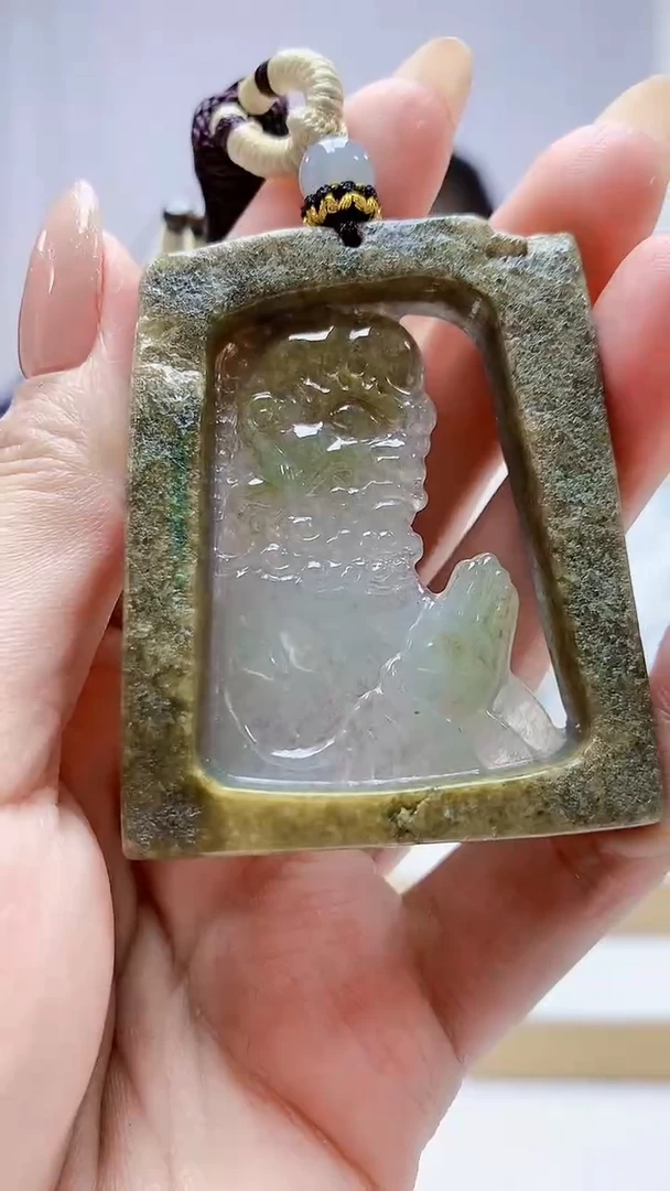 未镶嵌定制翡翠4898MM-毛货挂件129