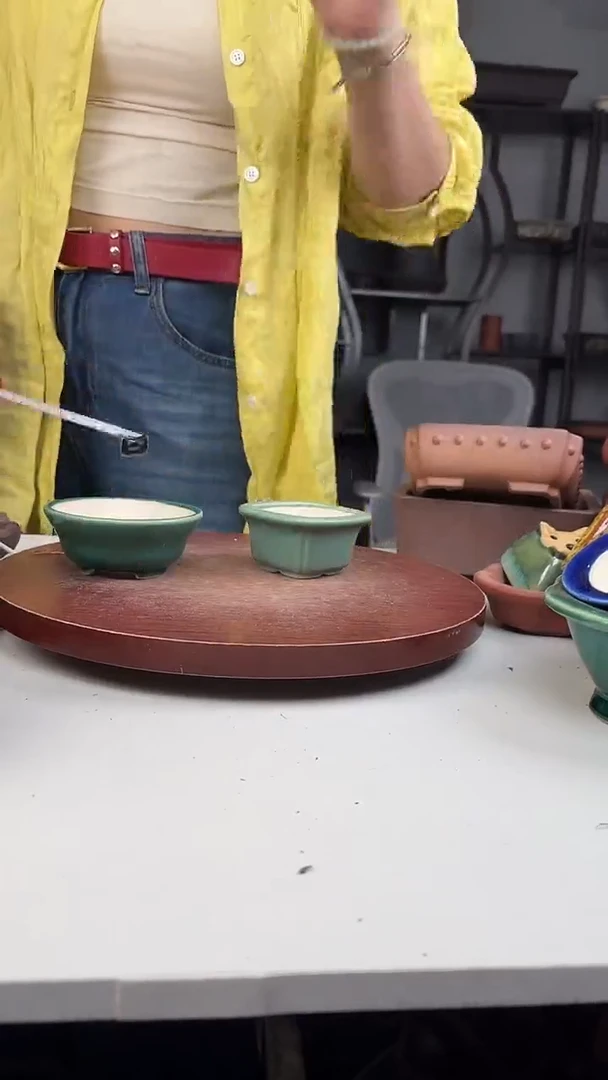 紫砂花盆浅草紫砂花盆微瑕