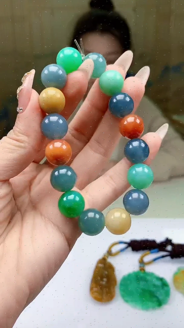 【闪购商品】定制翡翠未镶嵌4902ty-毛货手串178